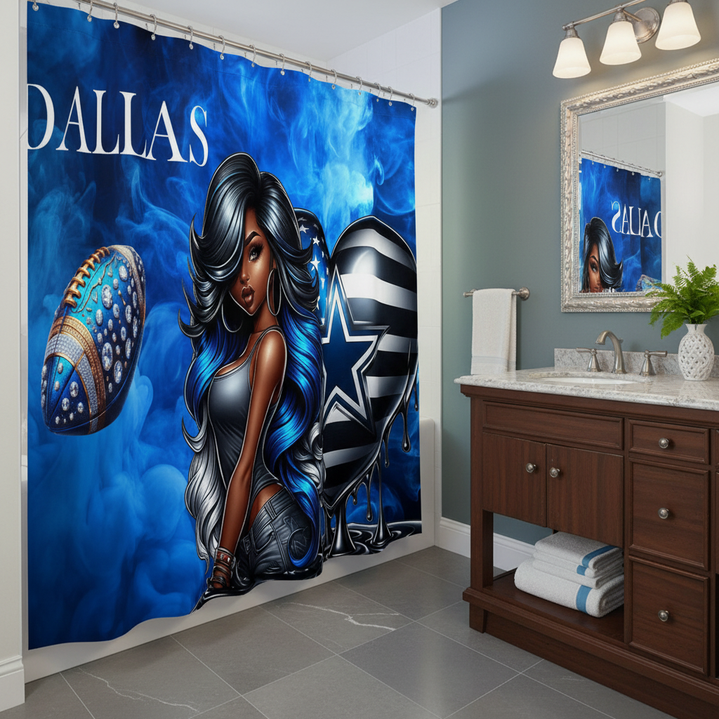 Copycat-Creations Dallas Football Shower Curtain