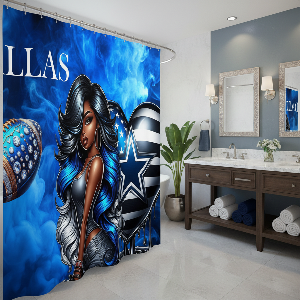 Copycat-Creations Dallas Football Shower Curtain