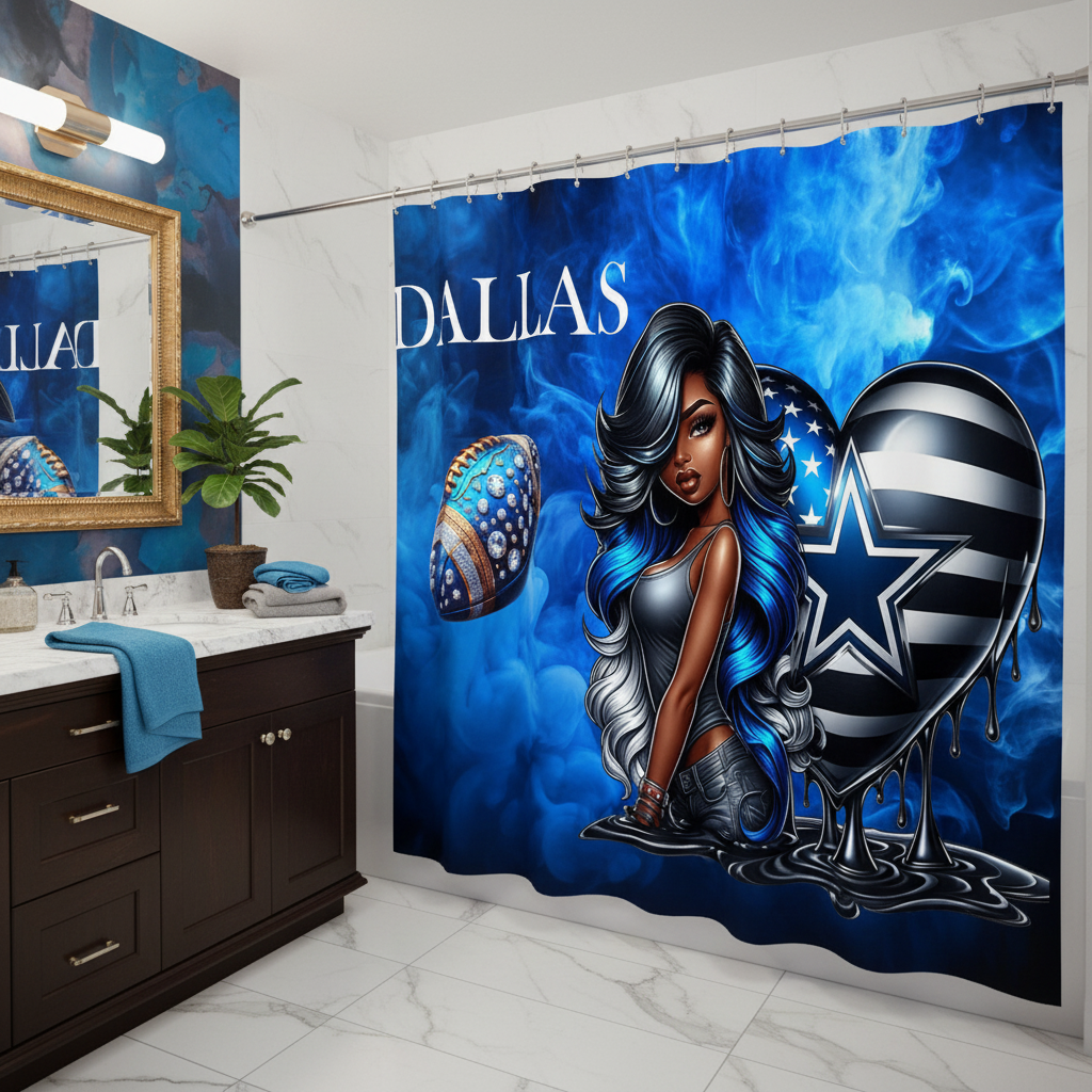 Copycat-Creations Dallas Football Shower Curtain
