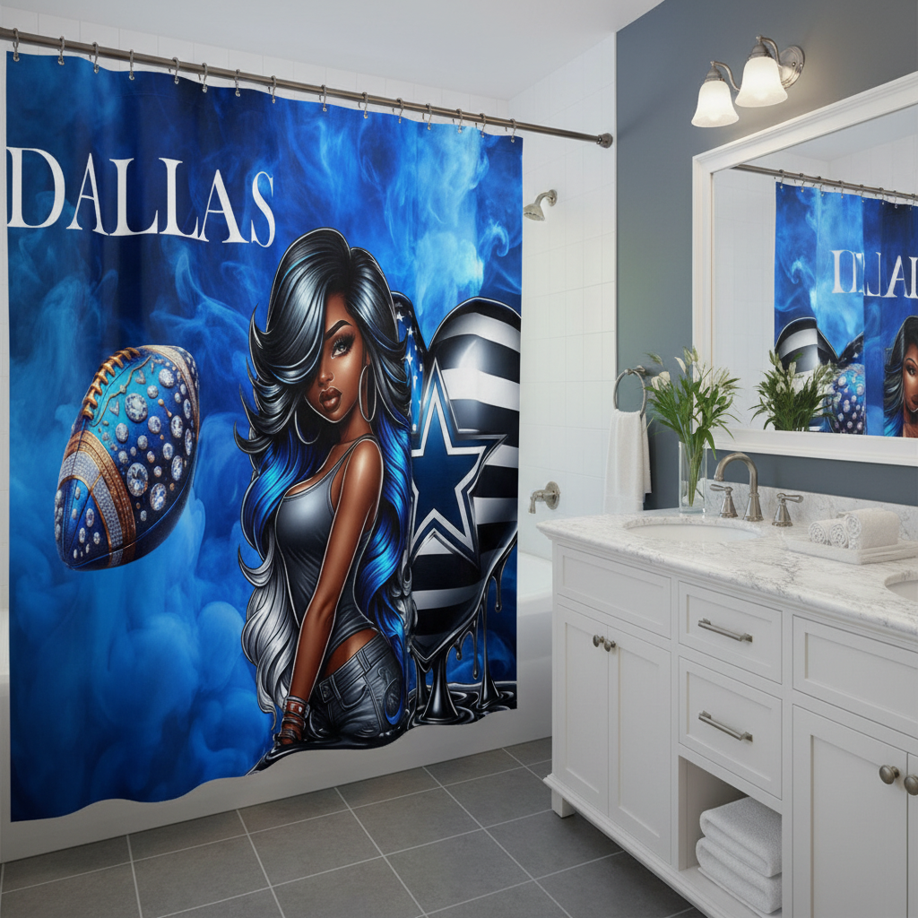 Copycat-Creations Dallas Football Shower Curtain