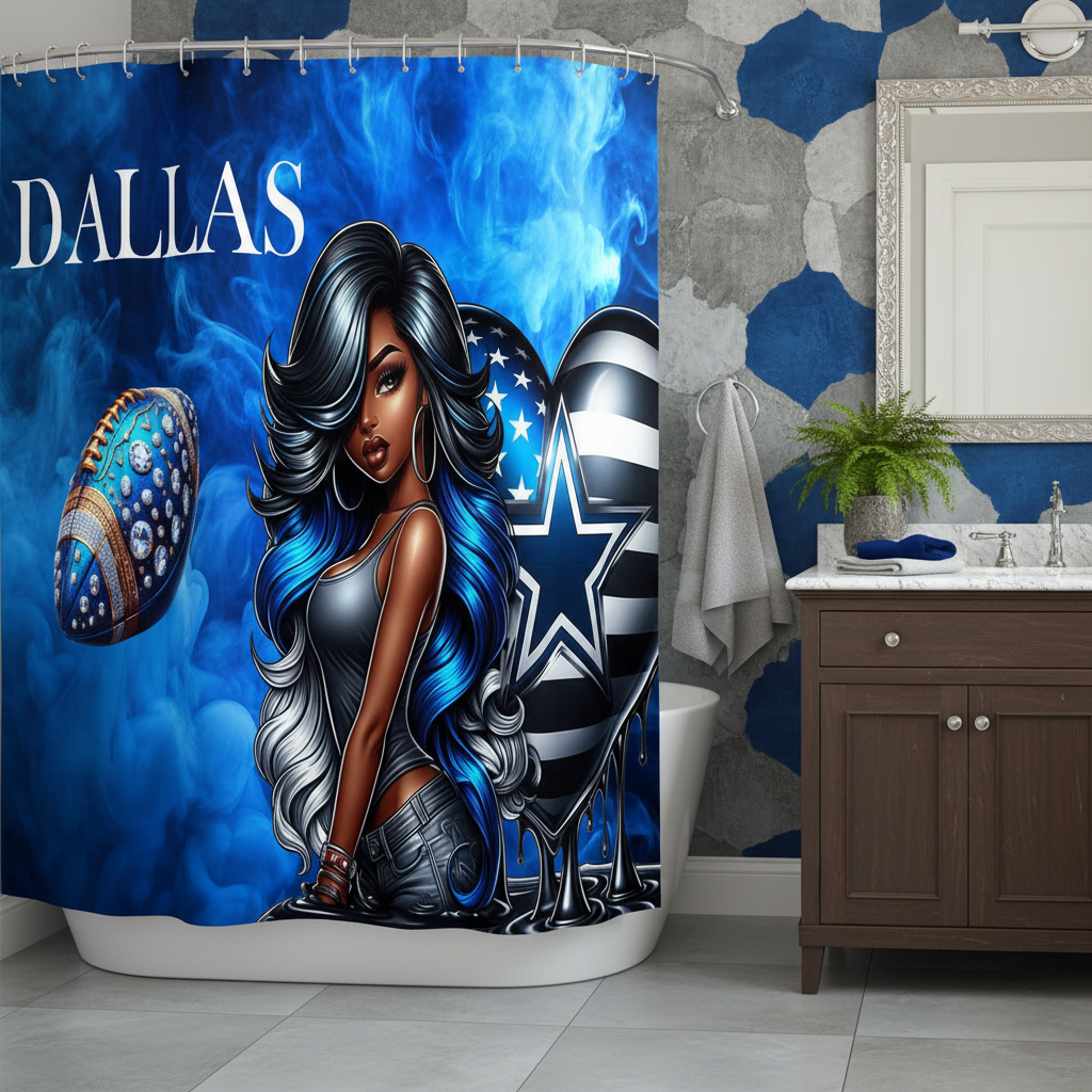 Copycat-Creations Dallas Football Shower Curtain