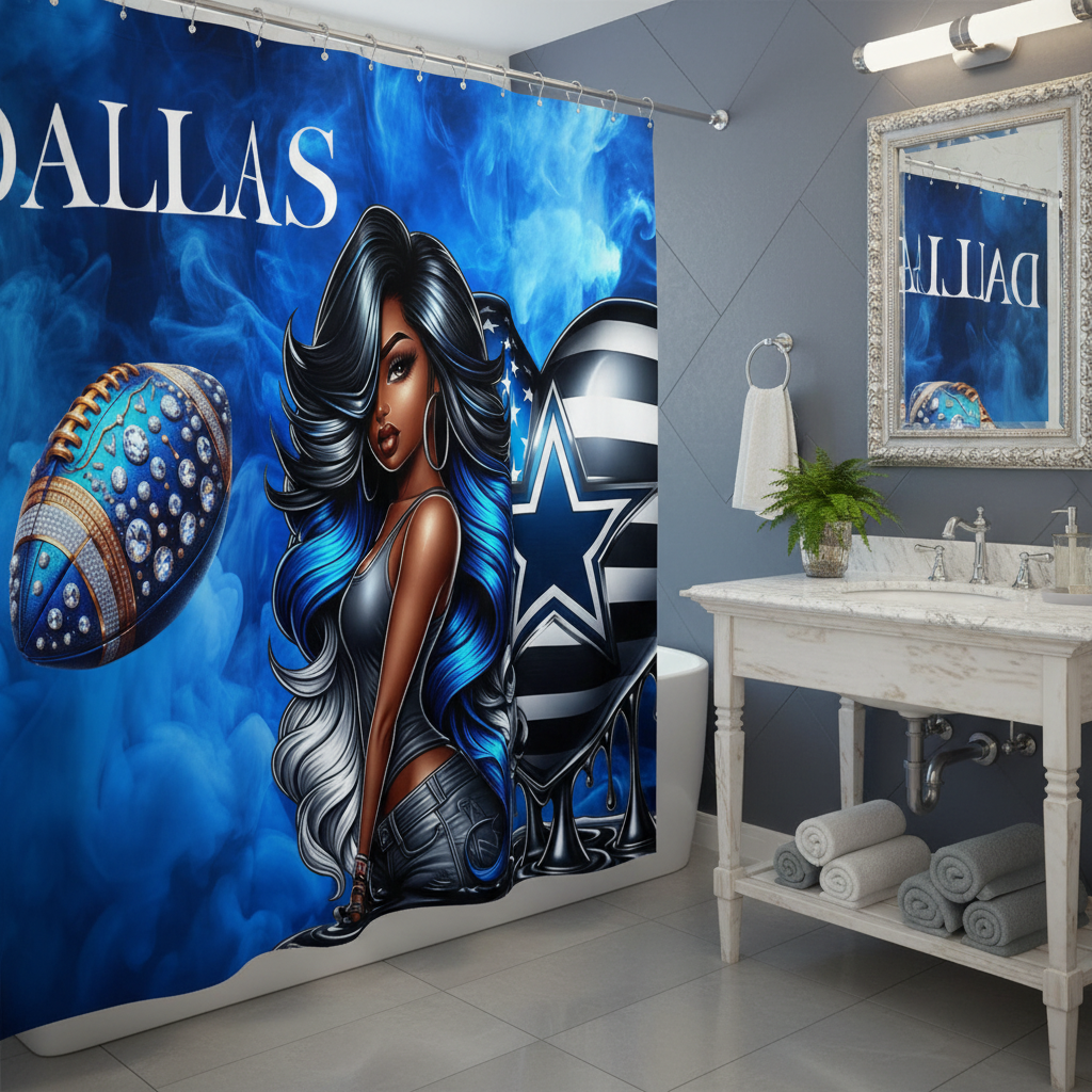Copycat-Creations Dallas Football Shower Curtain