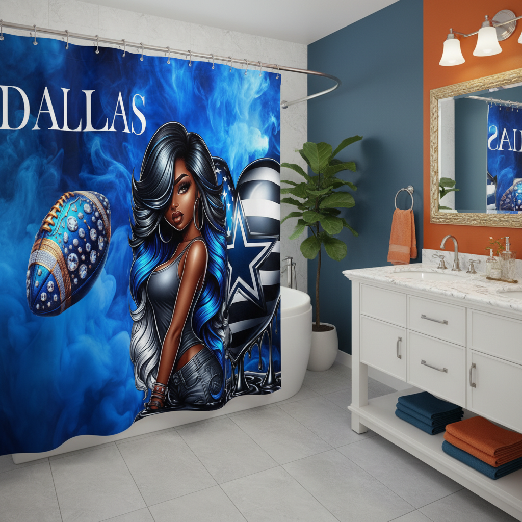Copycat-Creations Dallas Football Shower Curtain