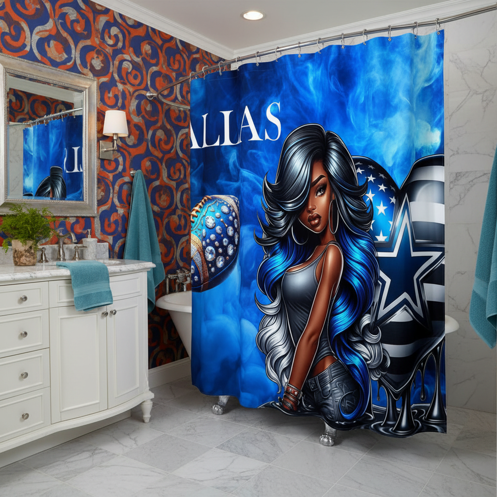 Copycat-Creations Dallas Football Shower Curtain