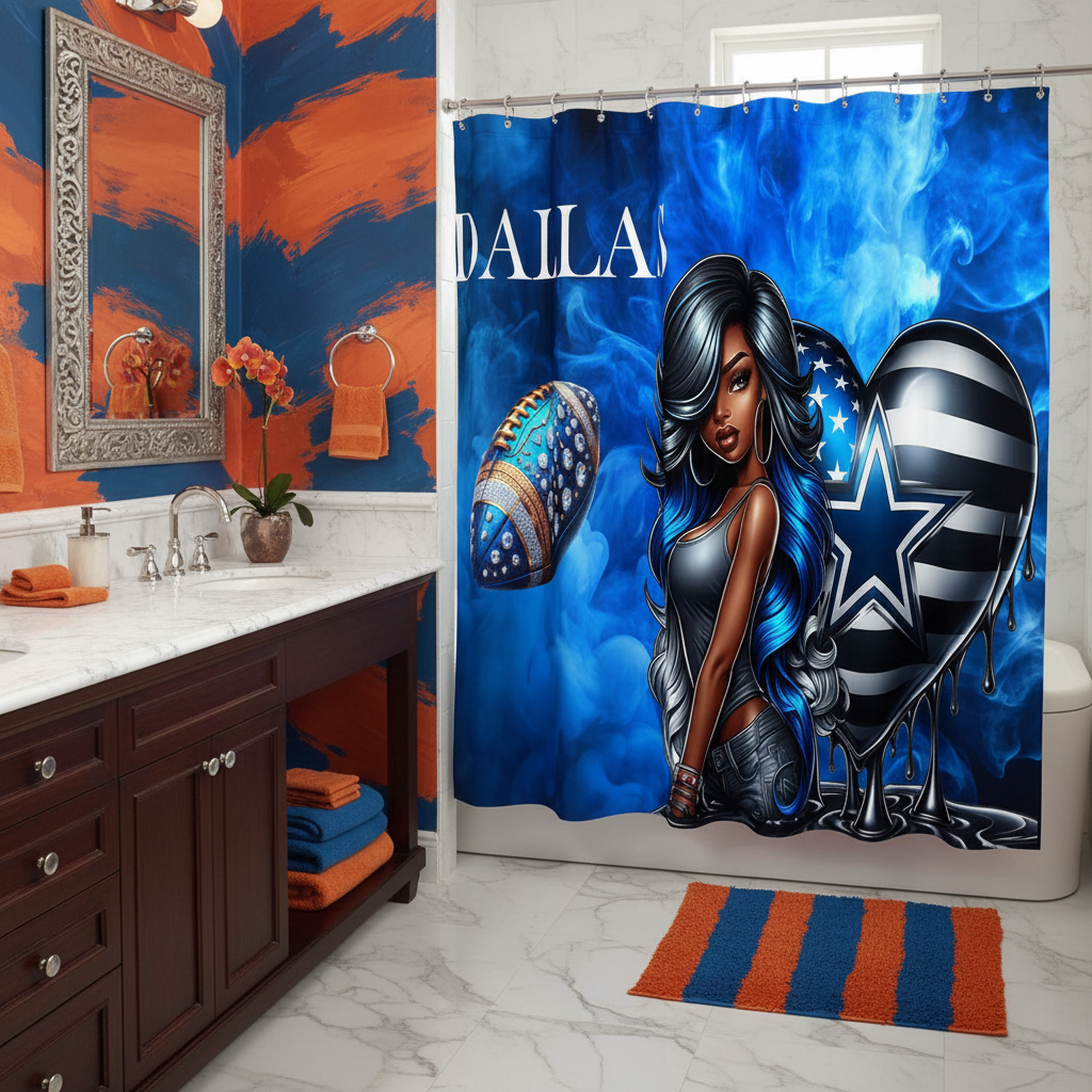 Copycat-Creations Dallas Football Shower Curtain