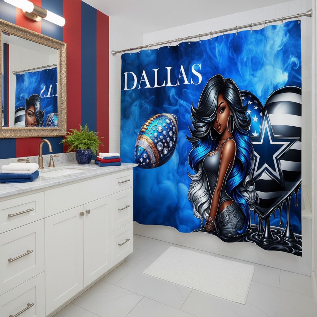 Copycat-Creations Dallas Football Shower Curtain