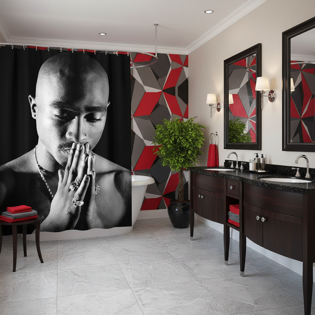 Legendary Tupac Shakur Shower Curtain