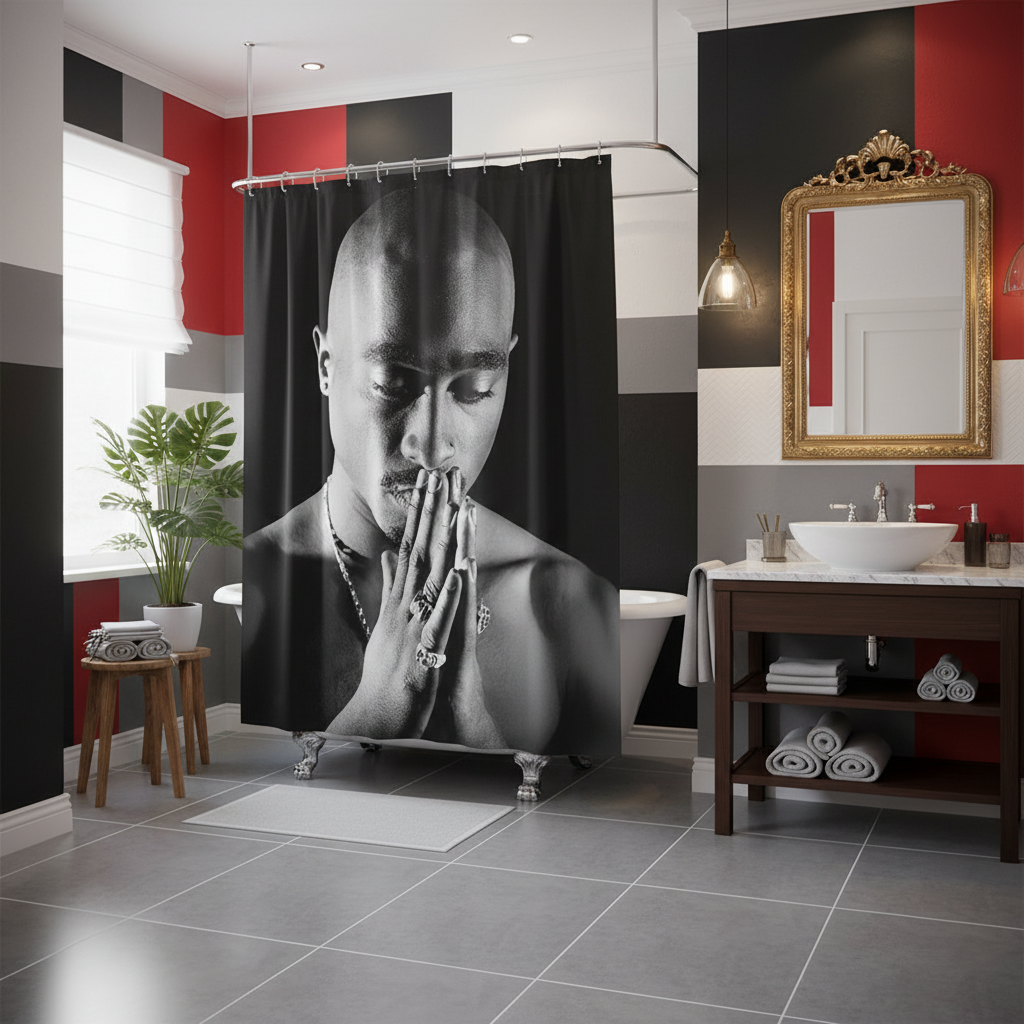 Legendary Tupac Shakur Shower Curtain