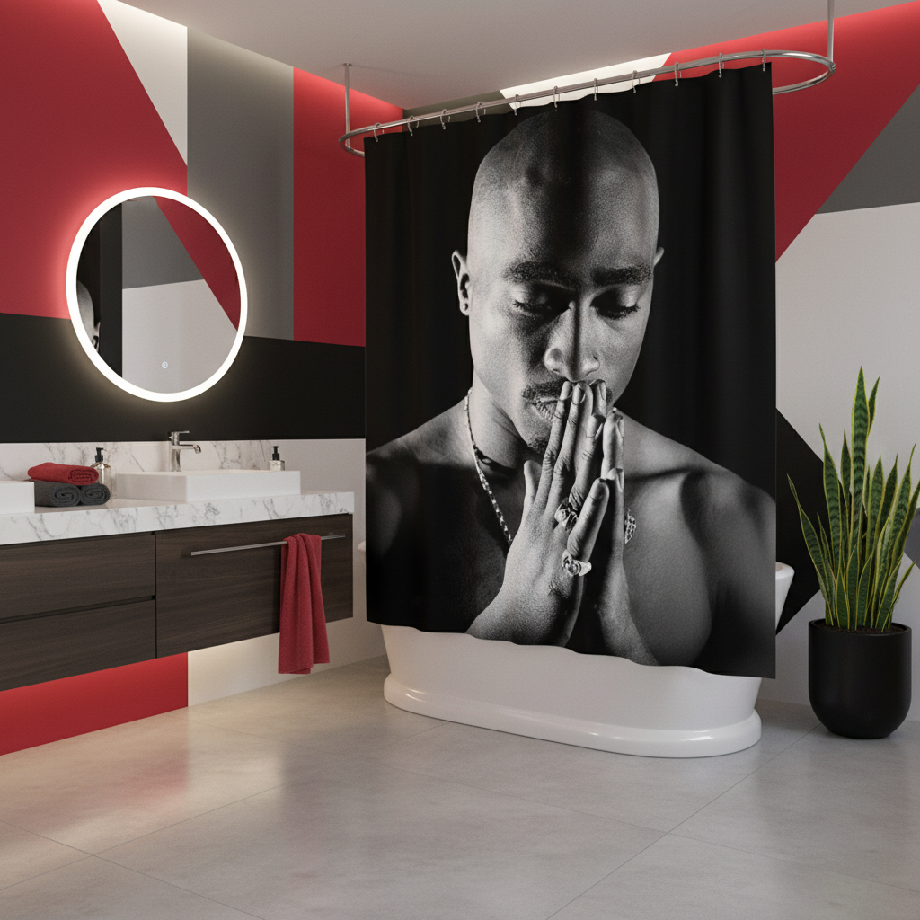 Legendary Tupac Shakur Shower Curtain