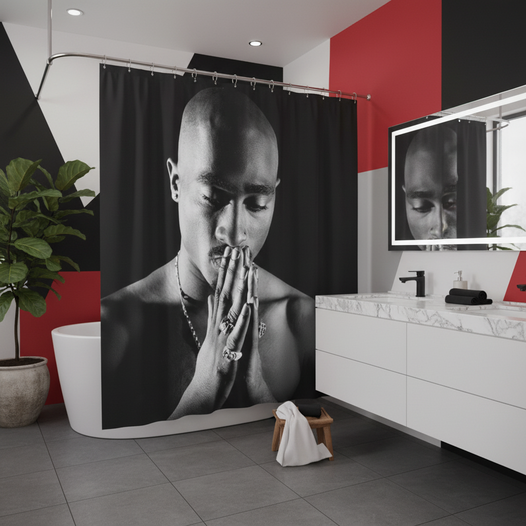 Legendary Tupac Shakur Shower Curtain