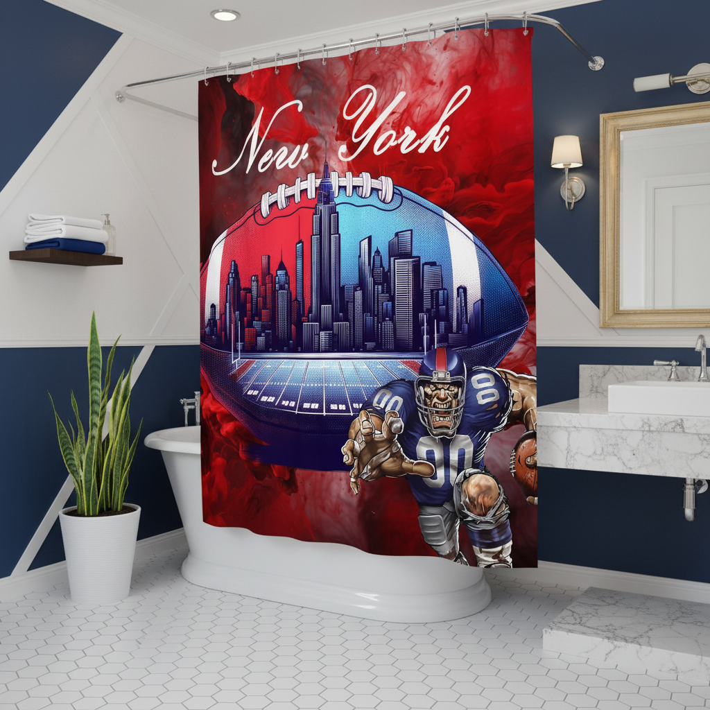 Copycat-Creations New York Football Shower Curtain