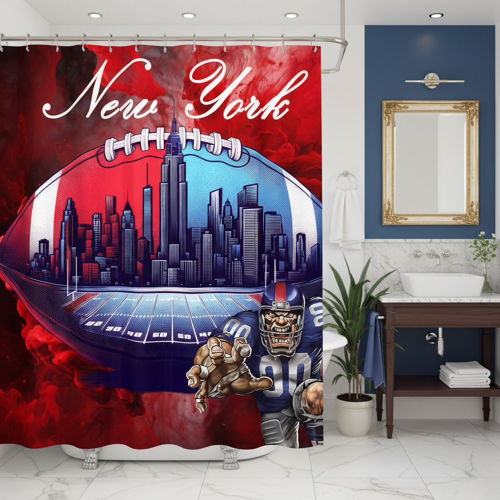Copycat-Creations New York Football Shower Curtain