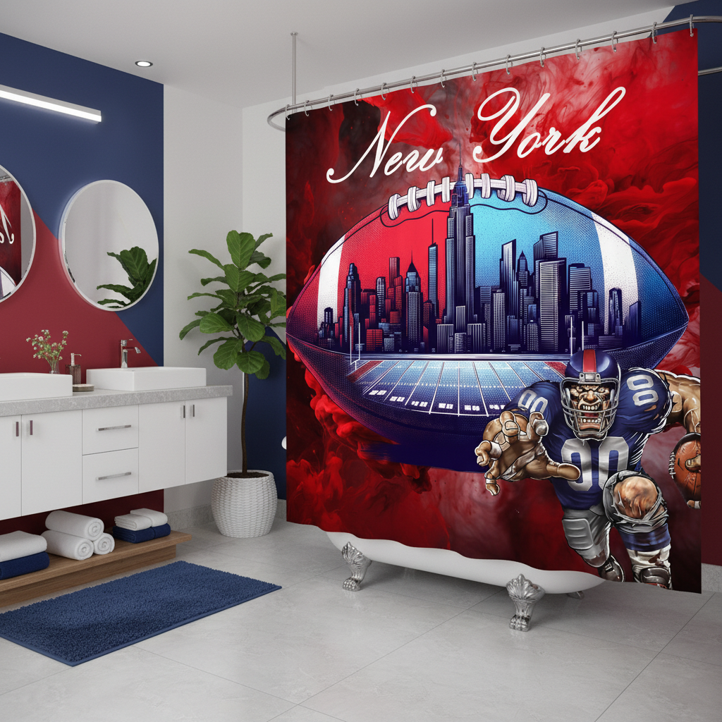 Copycat-Creations New York Football Shower Curtain