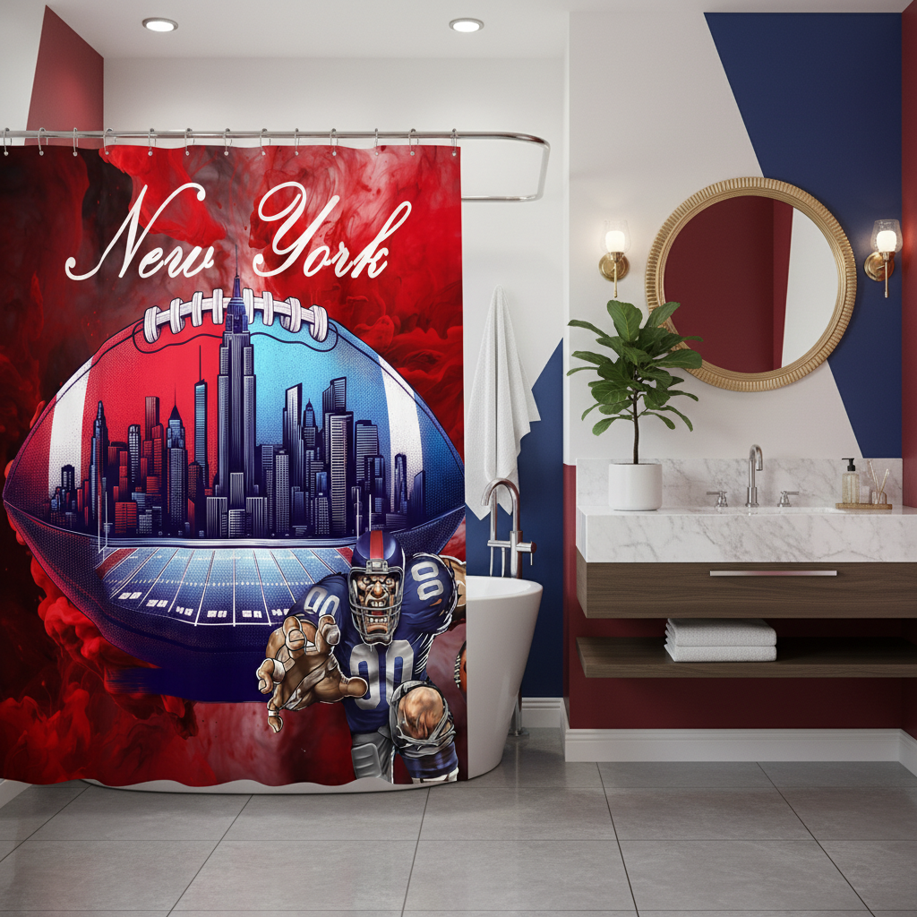 Copycat-Creations New York Football Shower Curtain