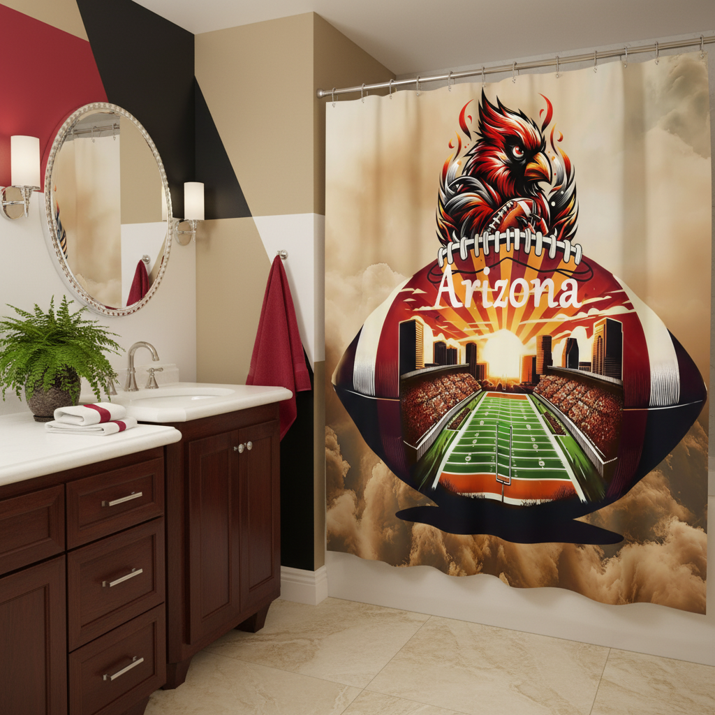 Copycat-Creations Arizona Football Shower Curtain