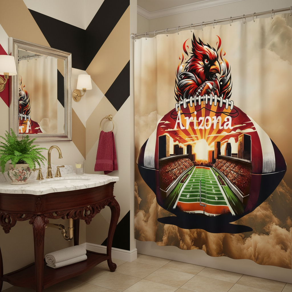 Copycat-Creations Arizona Football Shower Curtain