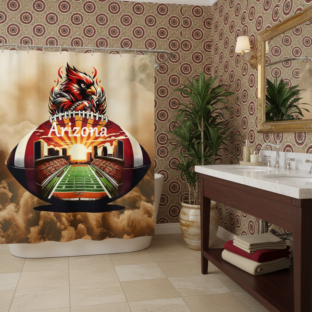 Copycat-Creations Arizona Football Shower Curtain