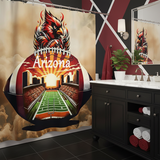 Copycat-Creations Arizona Football Shower Curtain