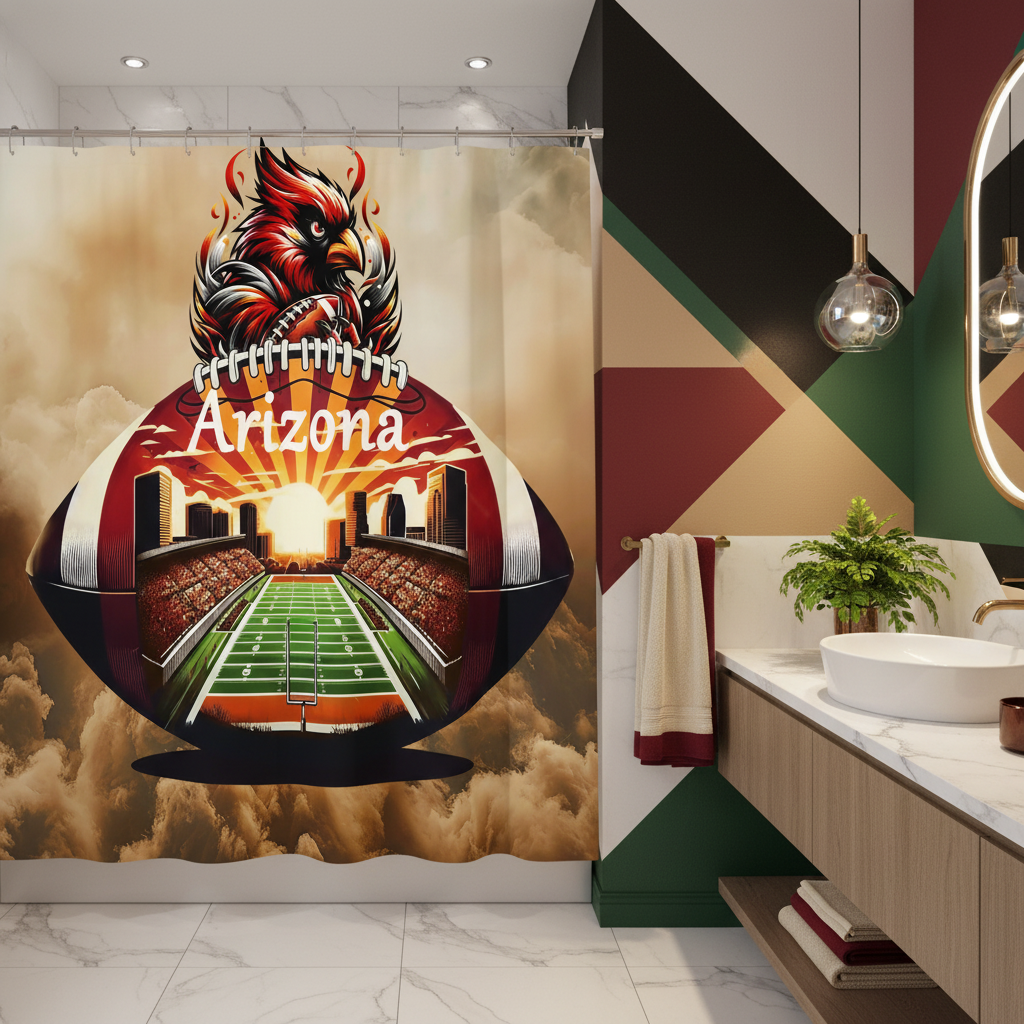 Copycat-Creations Arizona Football Shower Curtain