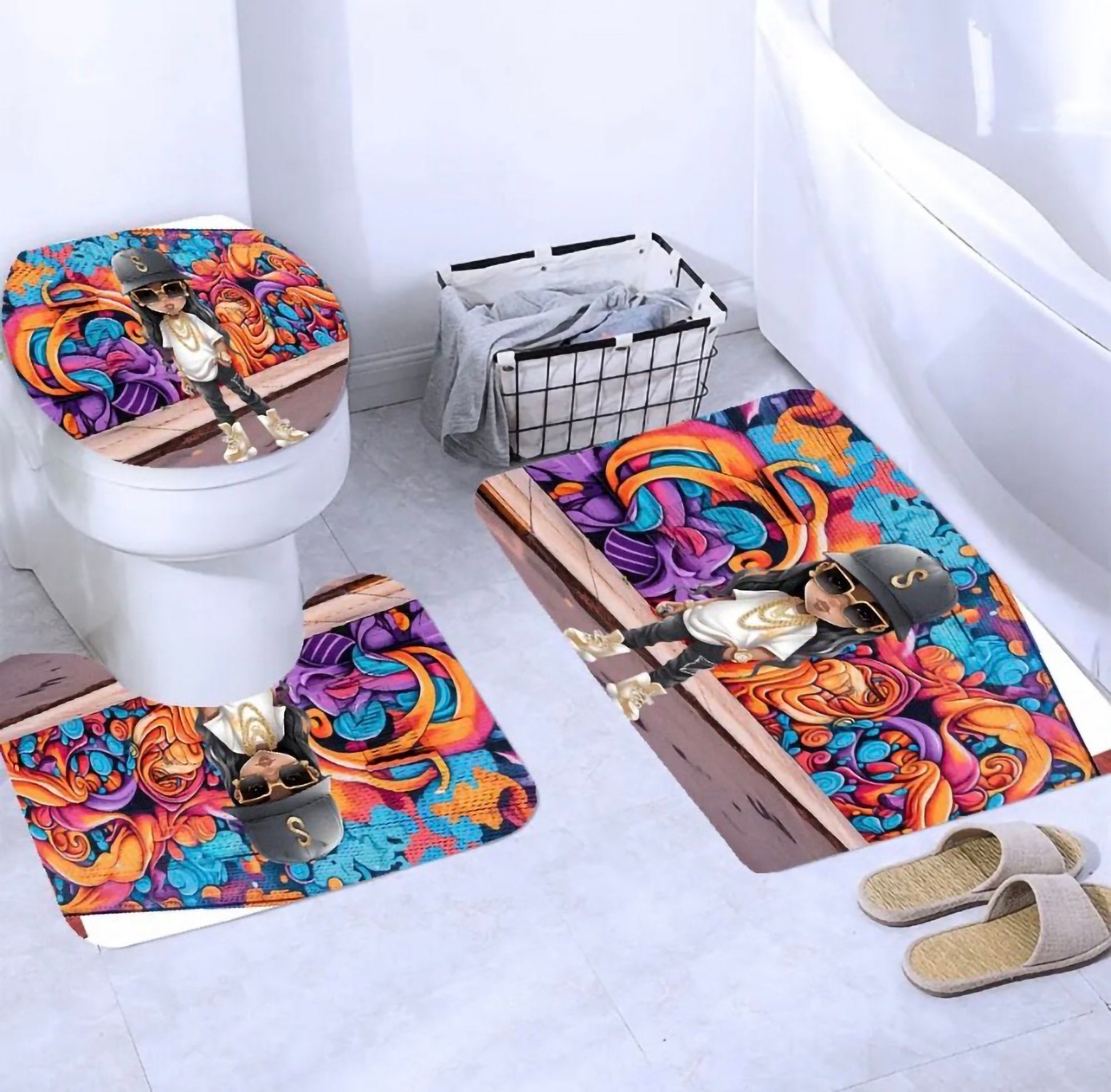 Latino Princess 4pcs Shower Curtain Set