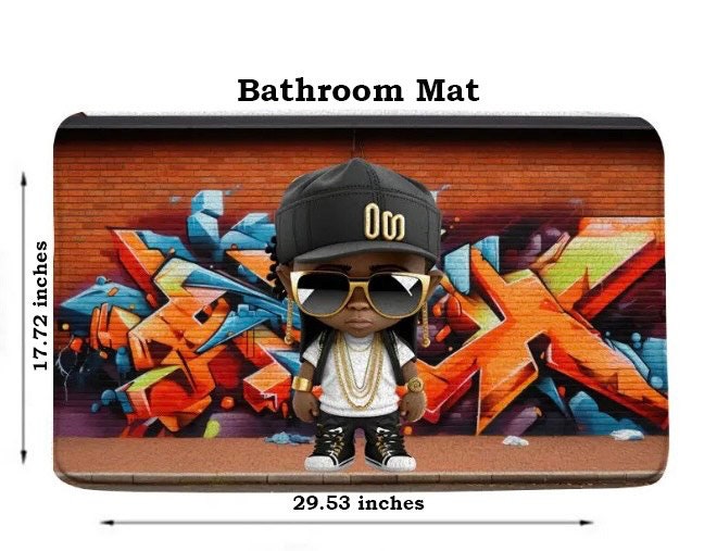 Hip-Hop Prince 2pcs Shower Curtain Set