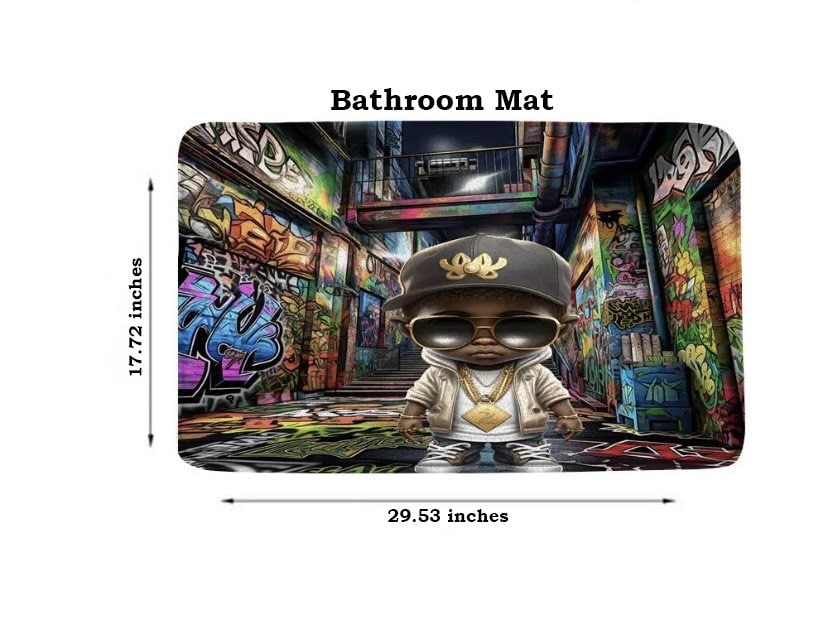 Hip-Hop Prince 2pcs Shower Curtain Set