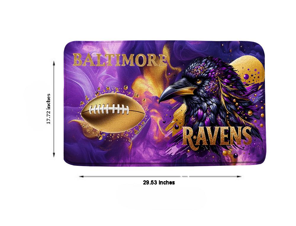 Ravens 2pcs Football Shower Curtain Set