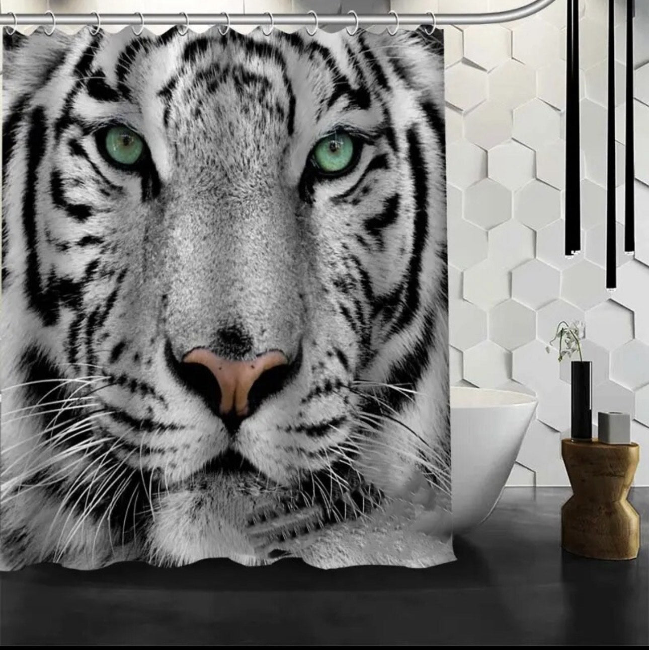 Exotic Ferocious Tiger Shower Curtain