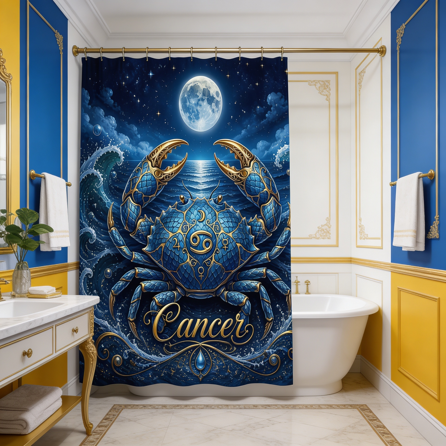 Copycat-Creation Cancer Zodiac Shower Curtain
