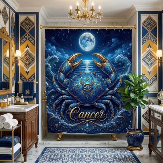 Copycat-Creation Cancer Zodiac Shower Curtain