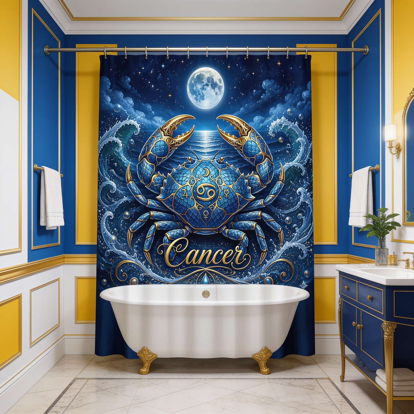 Copycat-Creation Cancer Zodiac Shower Curtain