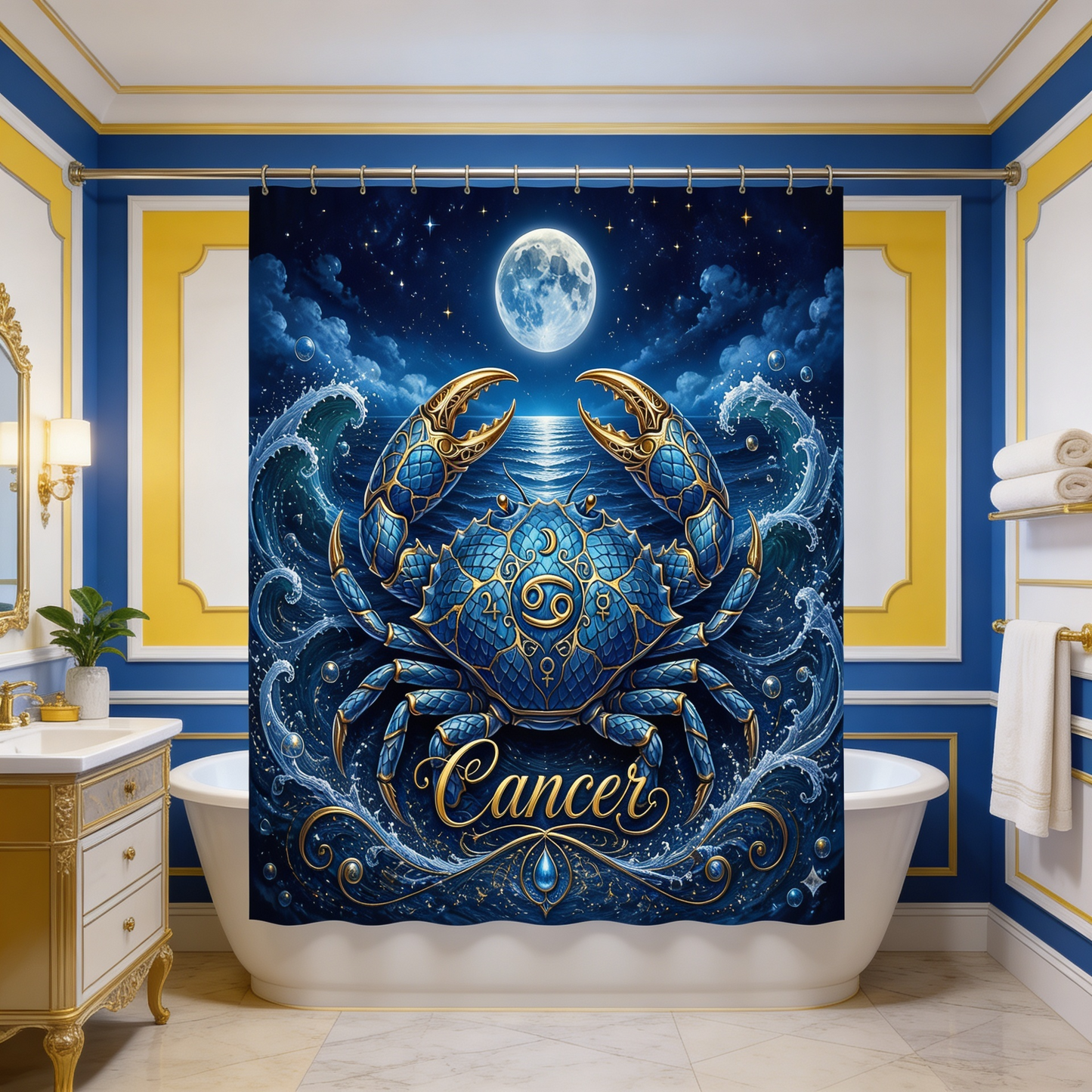 Copycat-Creation Cancer Zodiac Shower Curtain