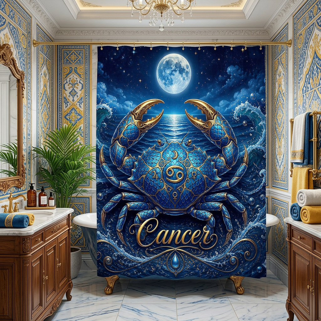 Copycat-Creation Cancer Zodiac Shower Curtain